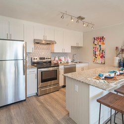 All electric kitchen at North 49 Apartments, located in Colorado Springs, CO